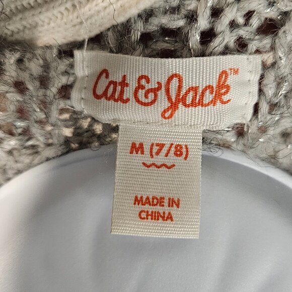 Cat & Jack, Long Sleeve open front Cardigan sweater, Grey Size7/8 - Picture 6 of 6